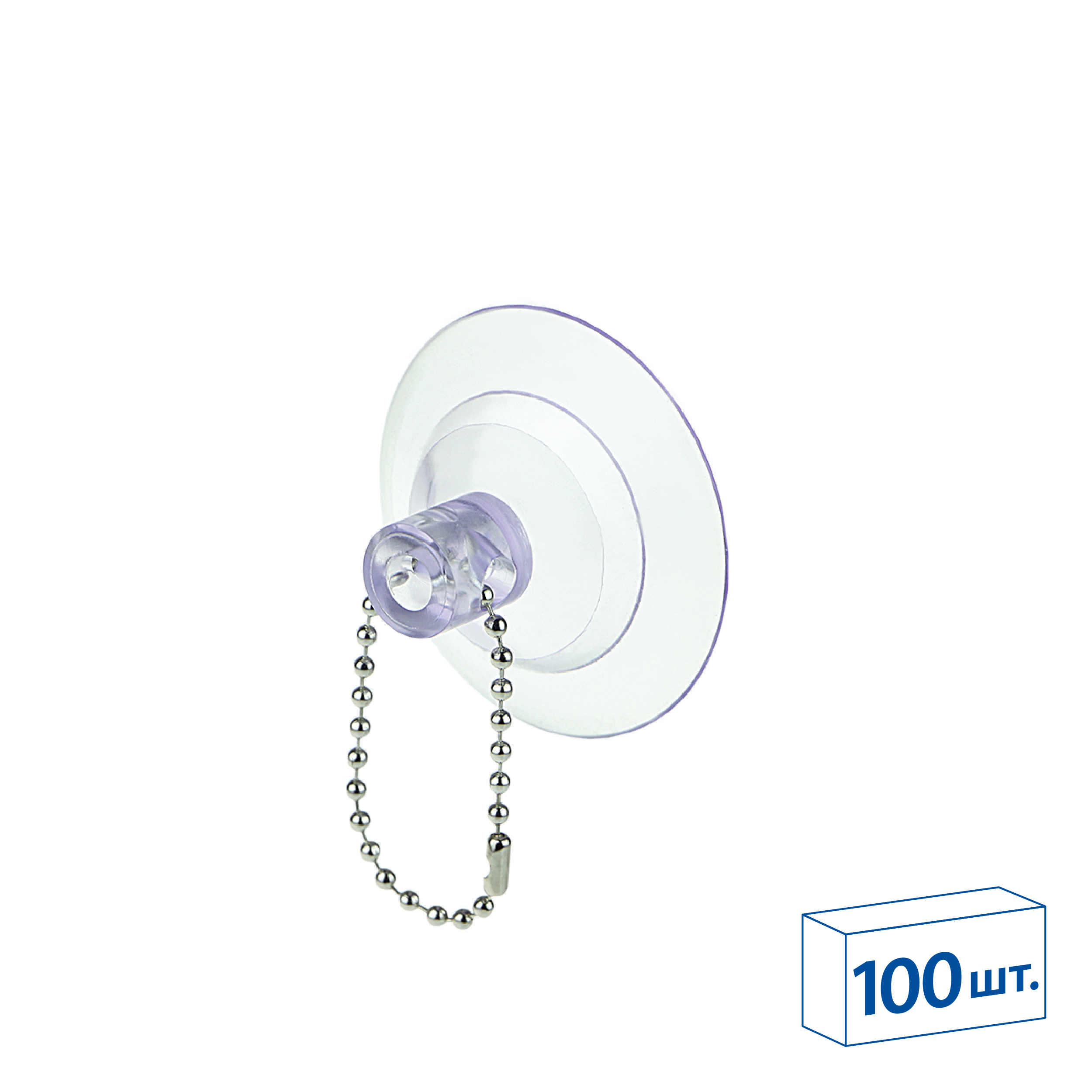 Присоска с металлической шариковой цепочкой SC-BALL CHAIN (2,4 мм), длина 10 см