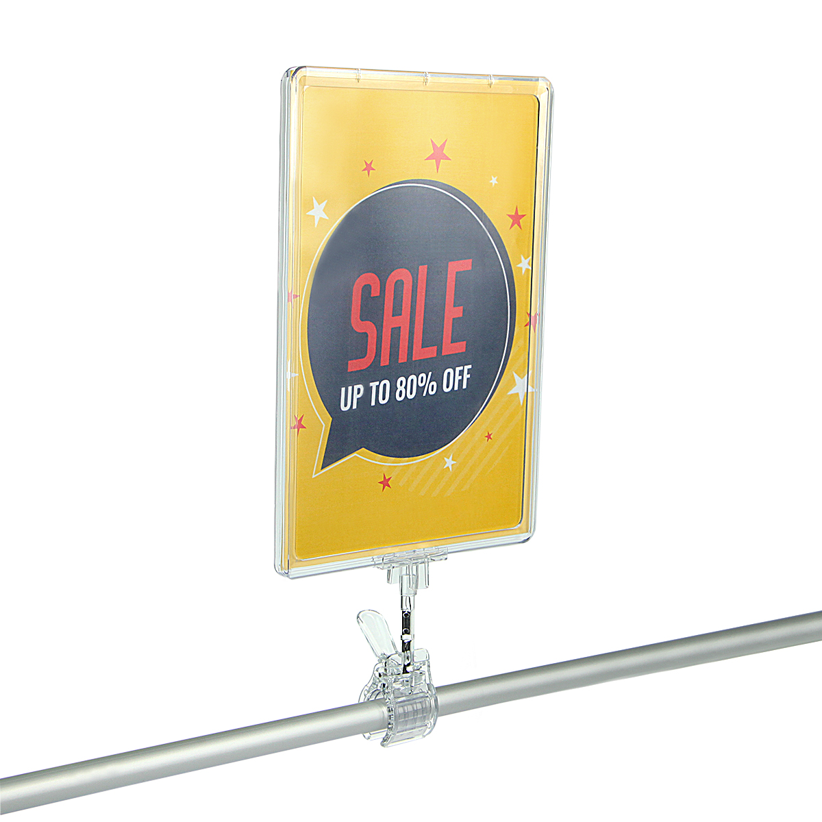 Комплект на прищепке CLAMP-T с рамкой PF-A4, цвет прозрачный