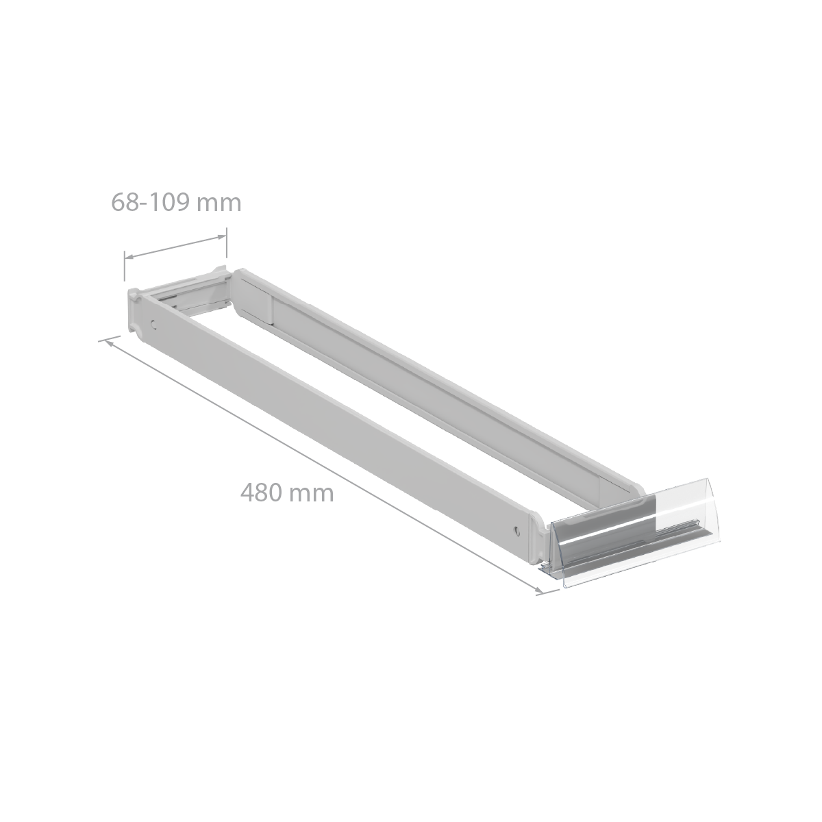 Рамка раздвижная EASYFACE 480 мм, цвет серый