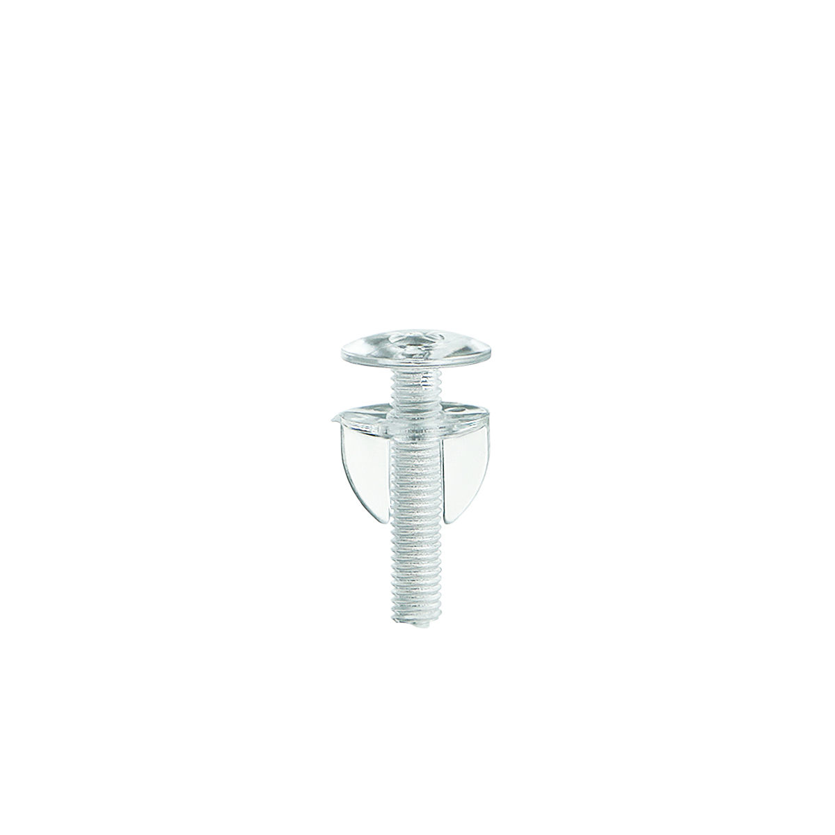 Винт и гайка с ушками VIKING SCREW-25, цвет прозрачный  (20 шт. в упаковке)