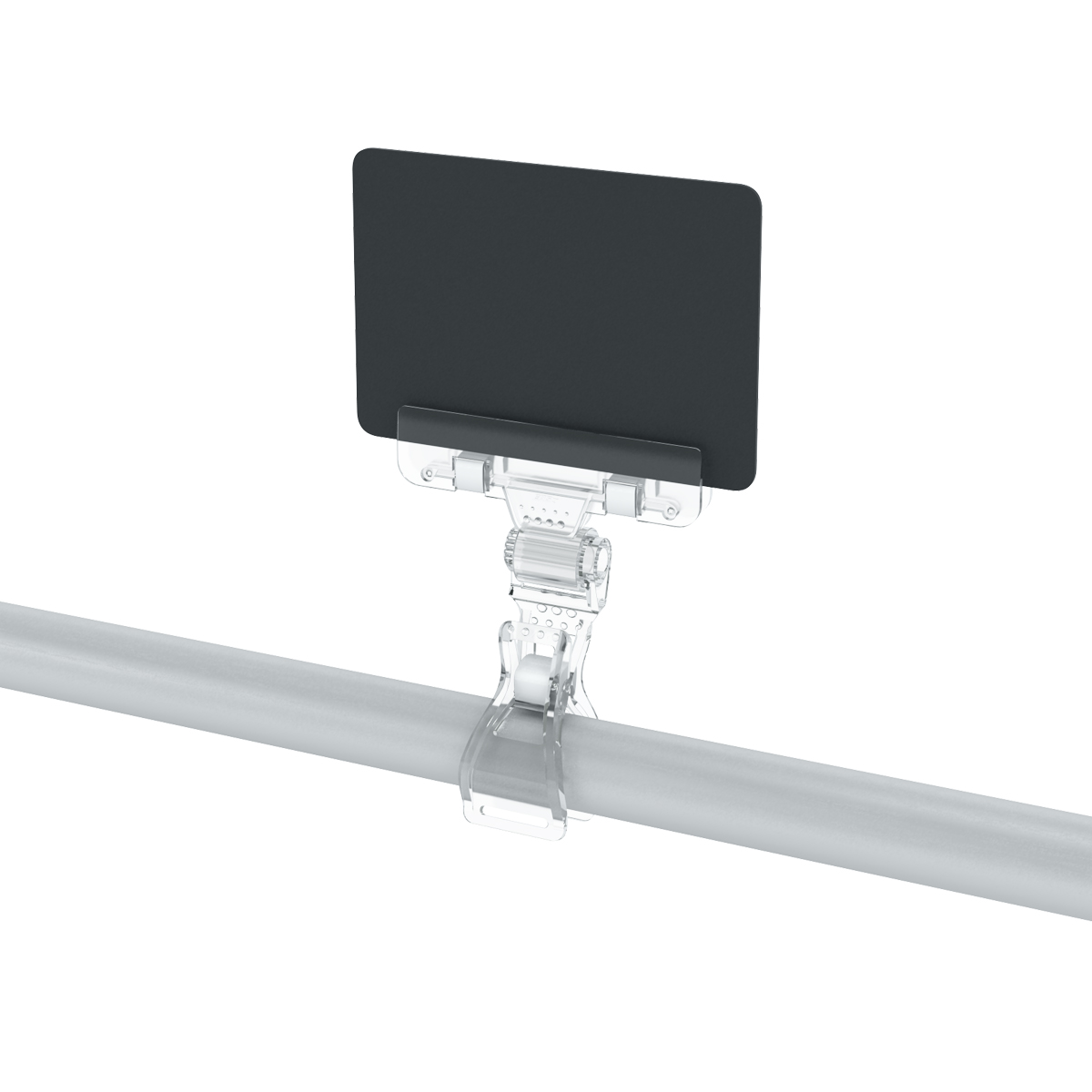 Ценникодержатель на прищепке с широким зажимом FX-GRIP, цвет прозрачный