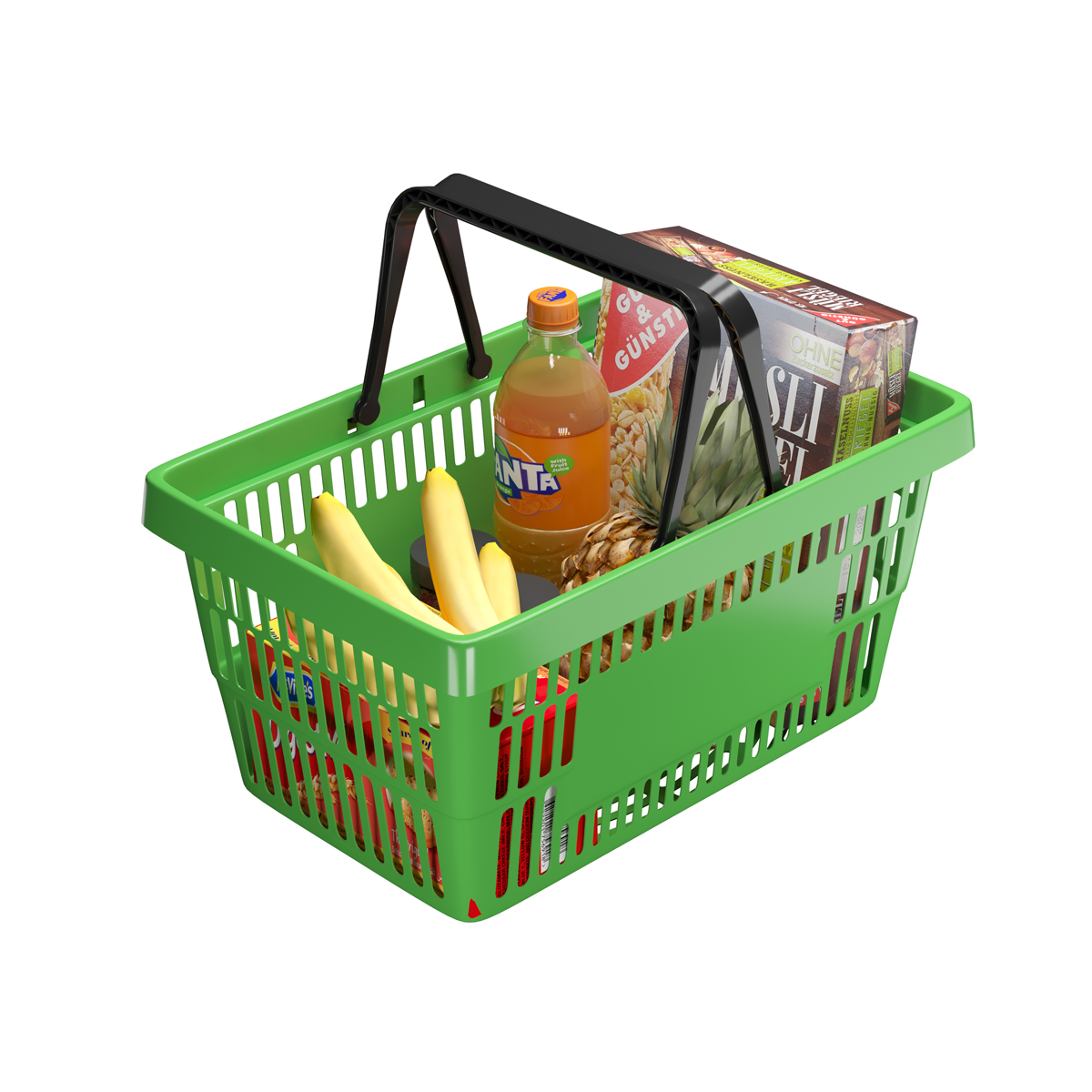 Корзина пластиковая усиленная ROCK, 20 литров, цвет салатовый