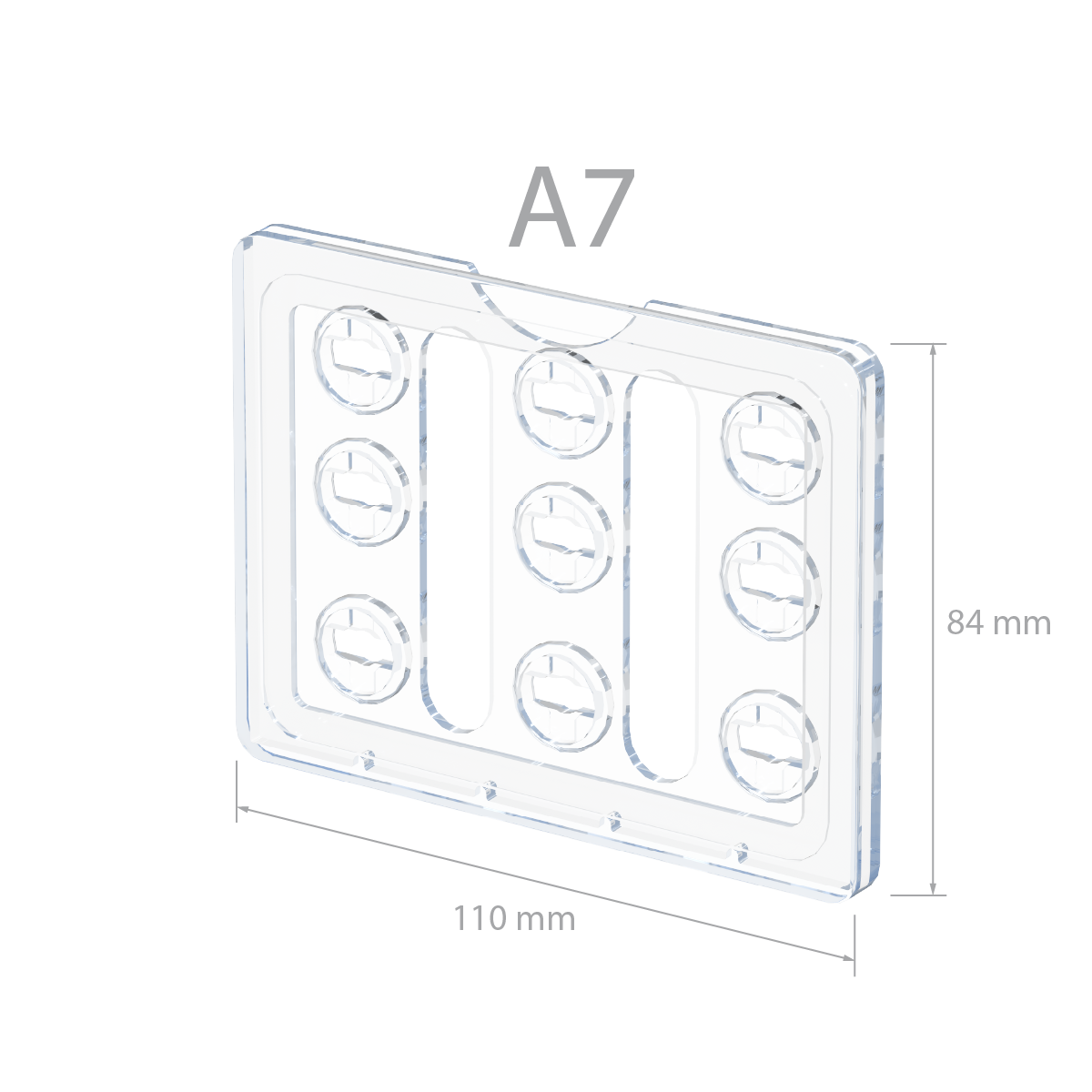 Рамка серии ТЕХНО МИНИ формата A7 TM, цвет прозрачный
