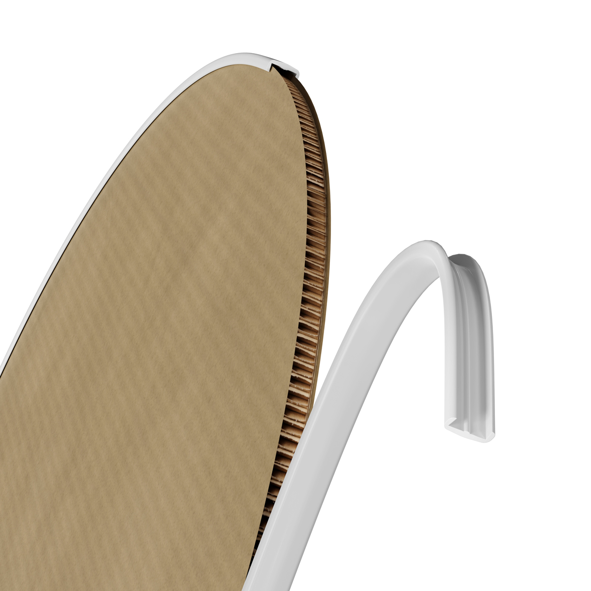 Гибкий профиль FLEXLINE шириной 9 мм, рулон 200 м, белый