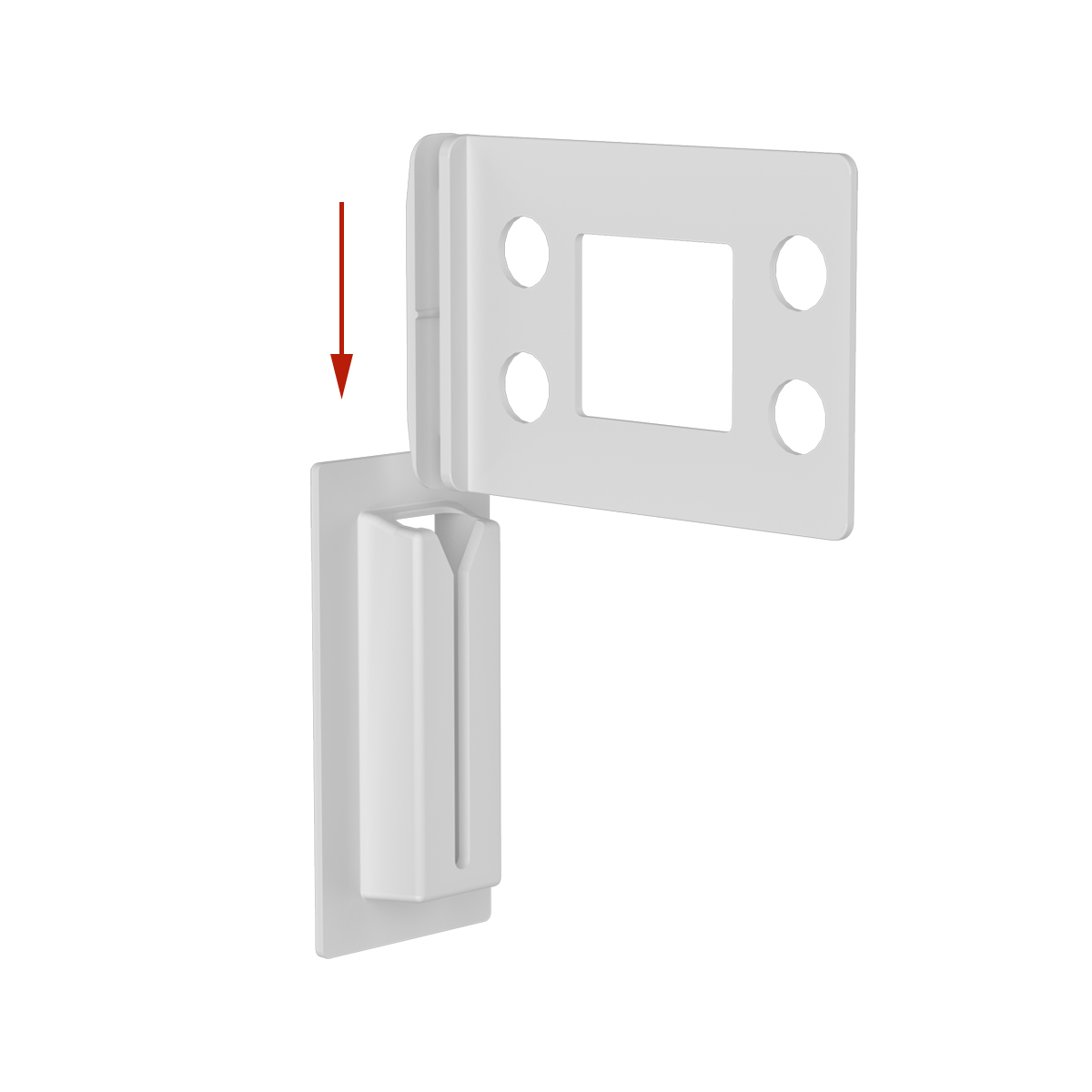 Держатель картонной полки съемный CORR-A-CLIP, 4 отверстия, цвет белый