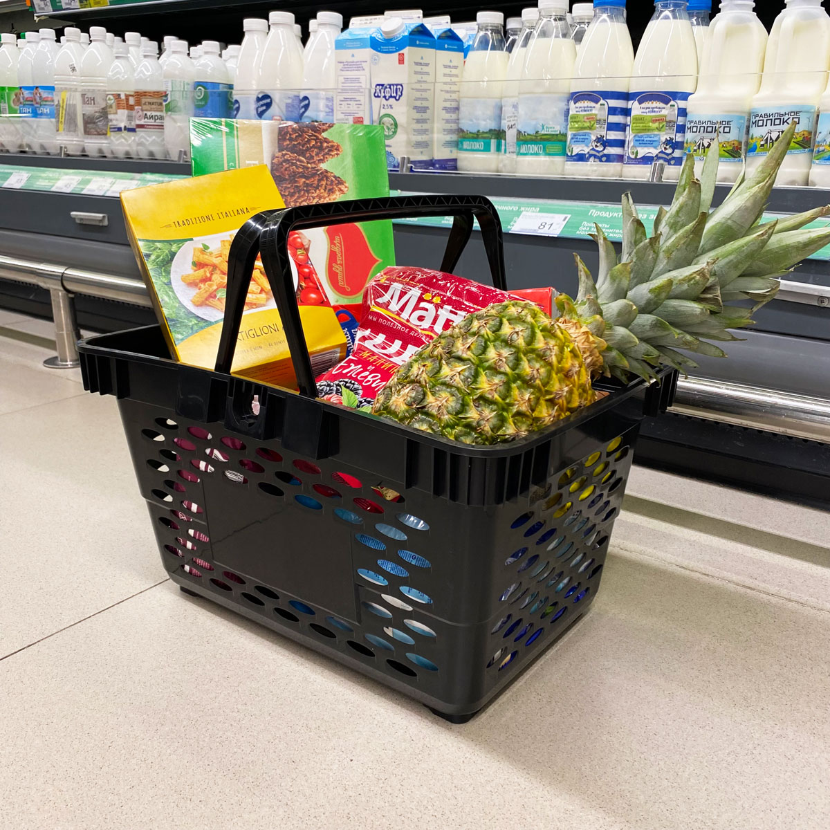 Корзина пластиковая CLASSIC, 20 литров, цвет черный