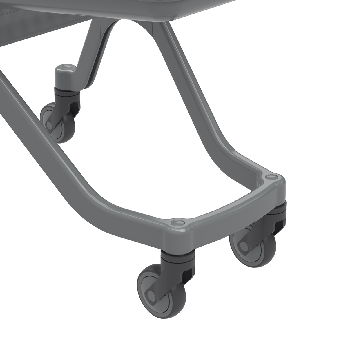 Пластиковая покупательская тележка SURF S серая, с детским креслом