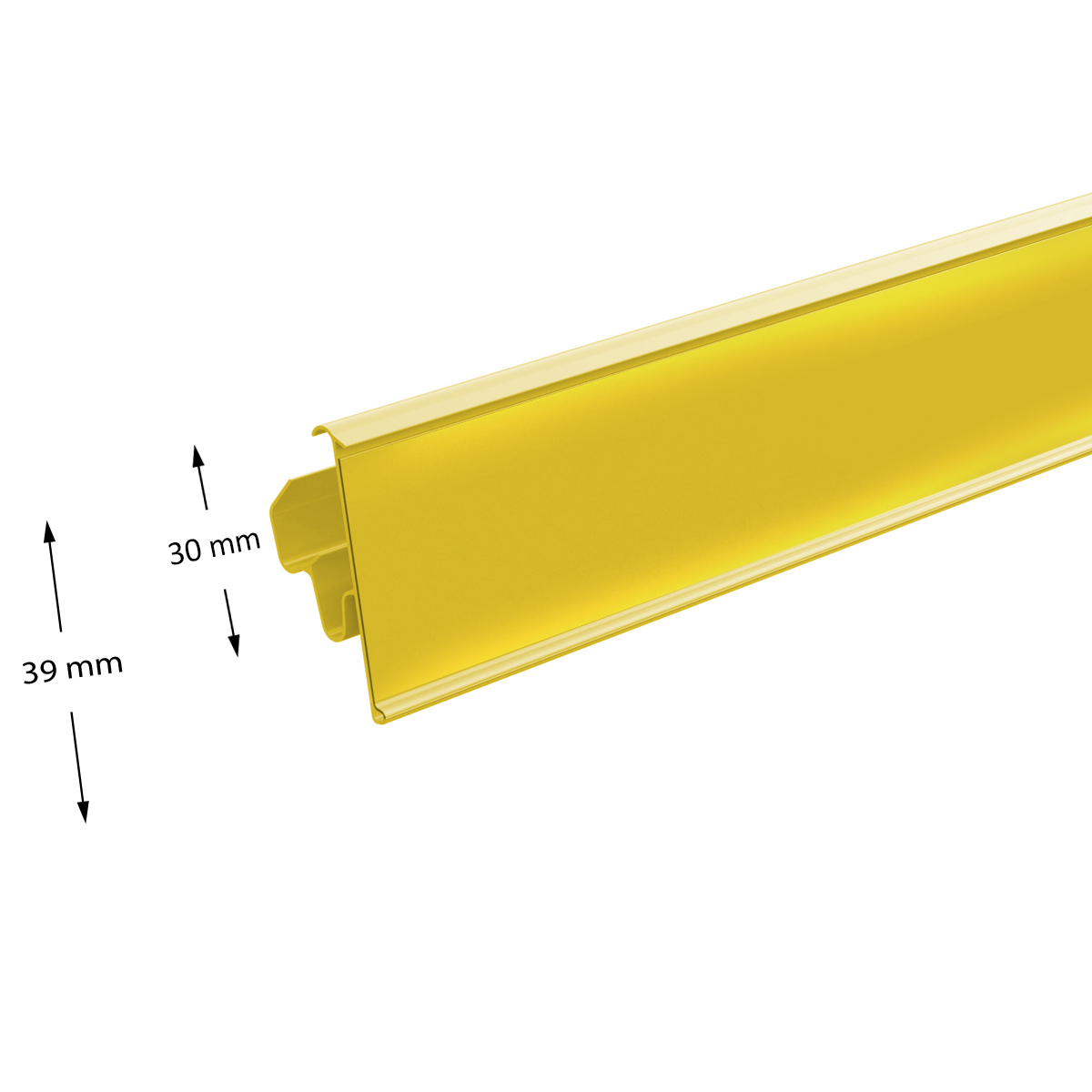Ценникодержатель LST39 желтый, 988 мм двухпозиционный