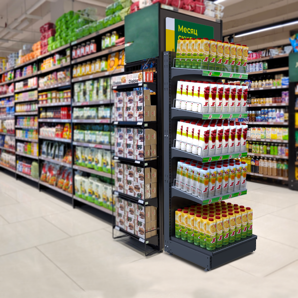 FORTA ROLLER KIT стеллаж 600 мм, 5 полок, цвет черный