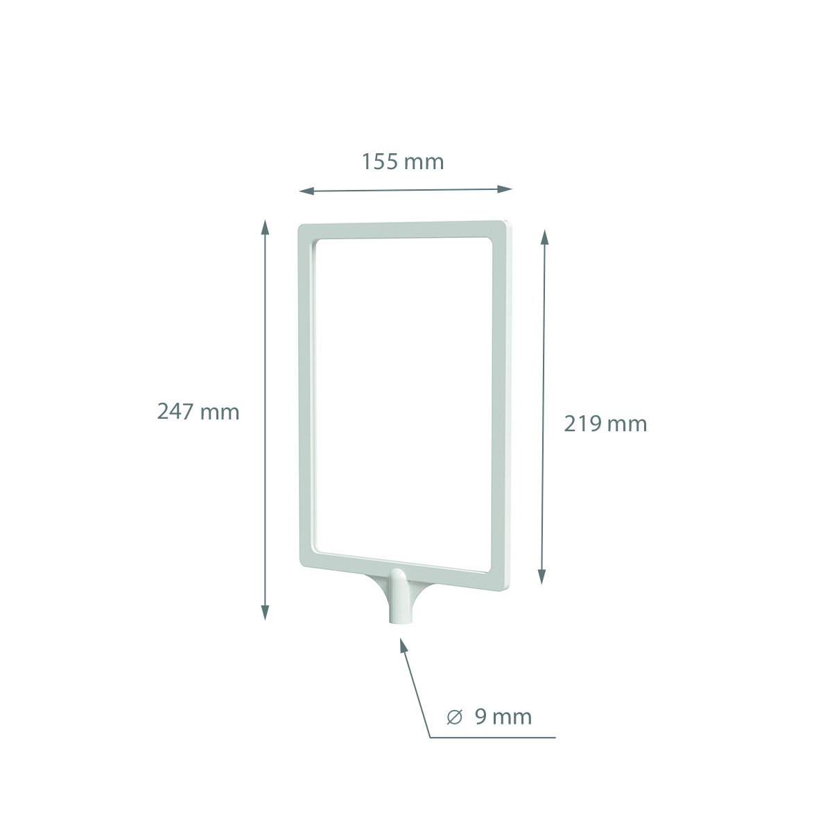 Рамка с интегрированным Т-держателем PFT-A5, цвет белый