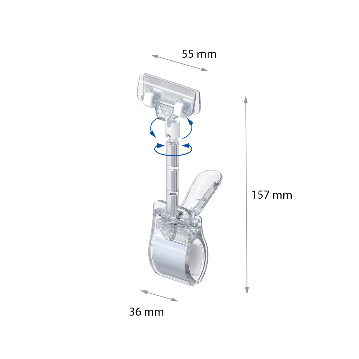 Держатель CLAMP-360, прозрачный