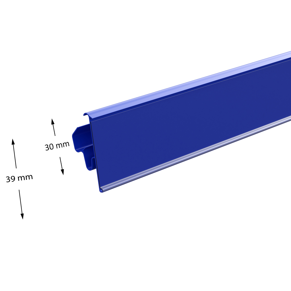 Ценникодержатель LST39 синий, 1238 мм двухпозиционный