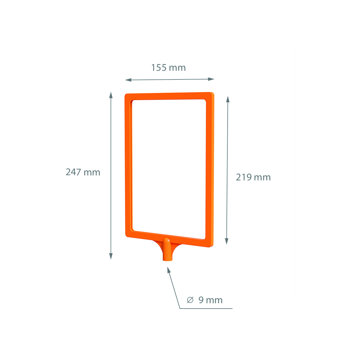 Рамка с интегрированным Т-держателем PFT-A5, цвет оранжевый