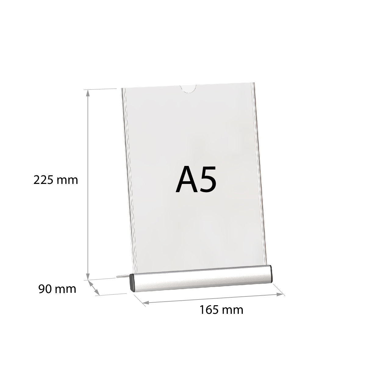Менюхолдер SIGNHOLDER ALU-stand A5, цвет основания серый