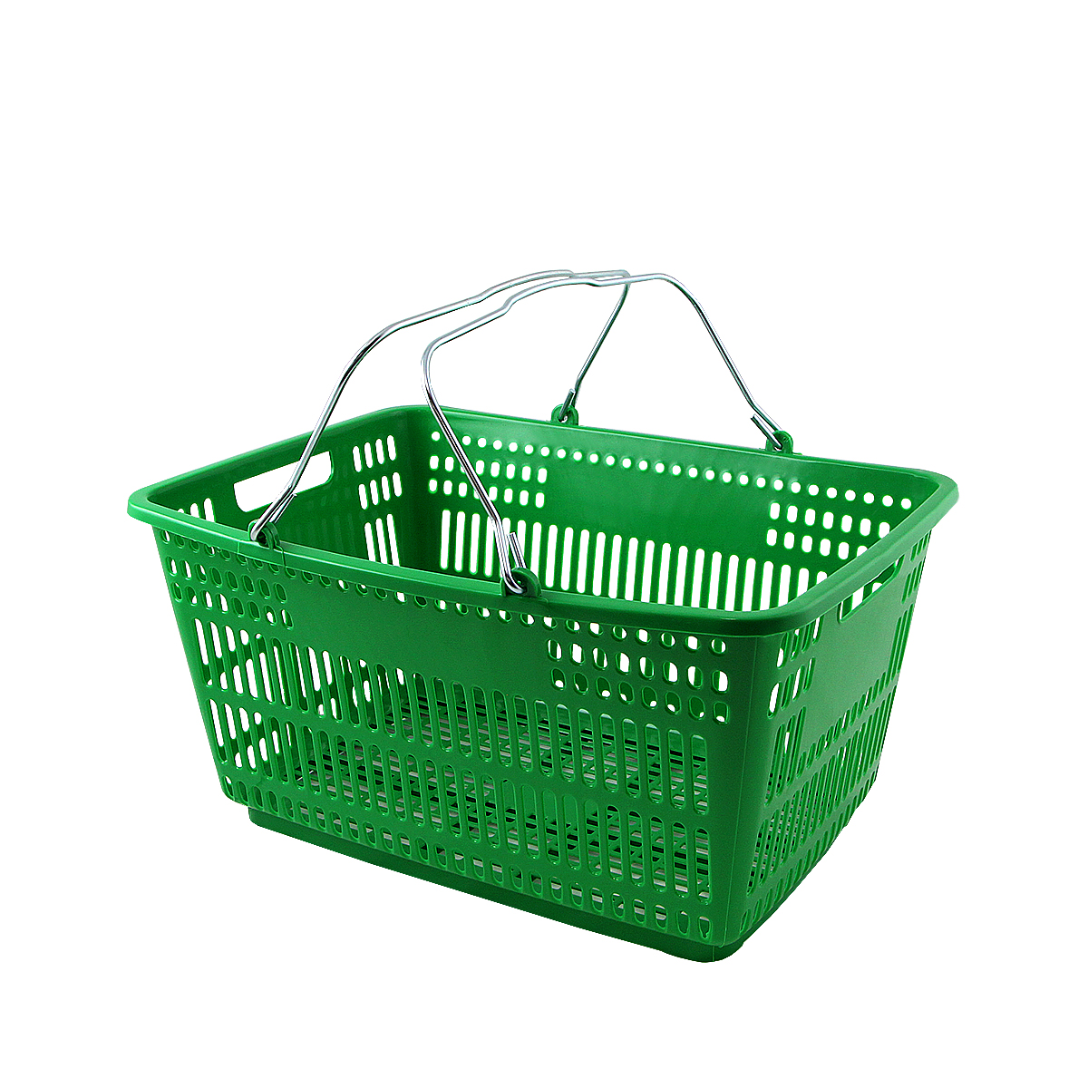 Корзина пластиковая METAL, 30 литров, цвет зеленый