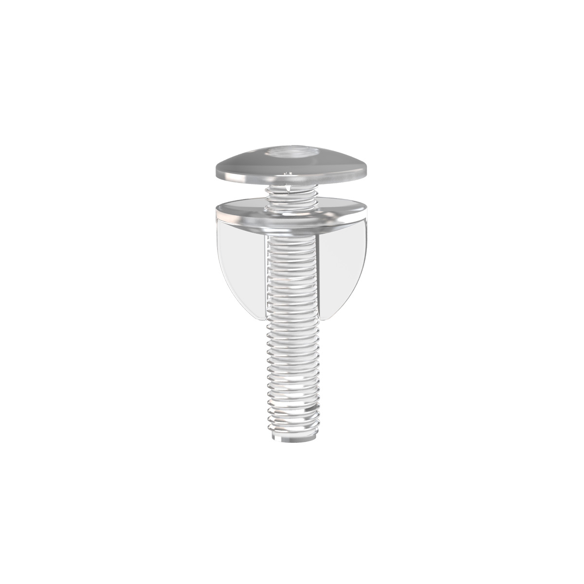 Винт и гайка пластиковый с ушками VIKING SCREW S-25, цвет прозрачный