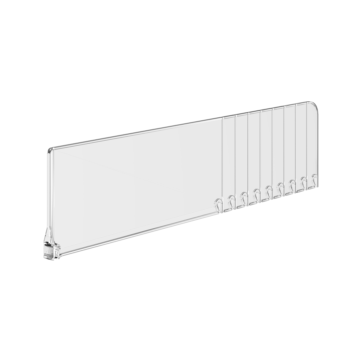 Разделитель пластиковый высотой 120 мм без ограничителя DIV120, длина 285-485 мм