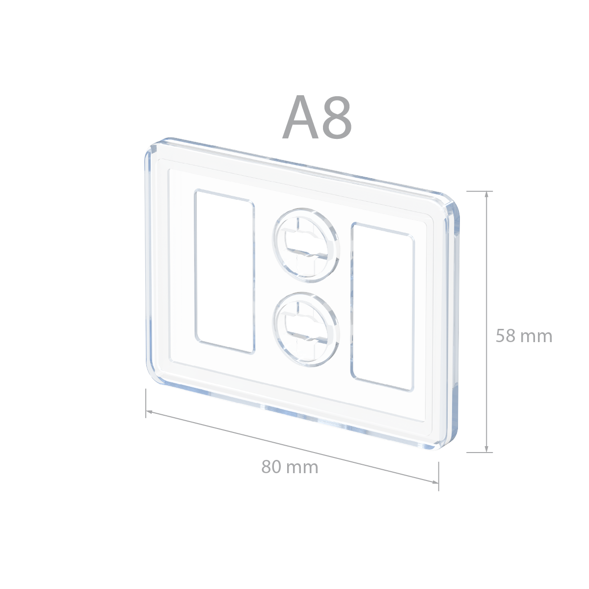 Рамка серии ТЕХНО МИНИ формата A8 TM, цвет прозрачный