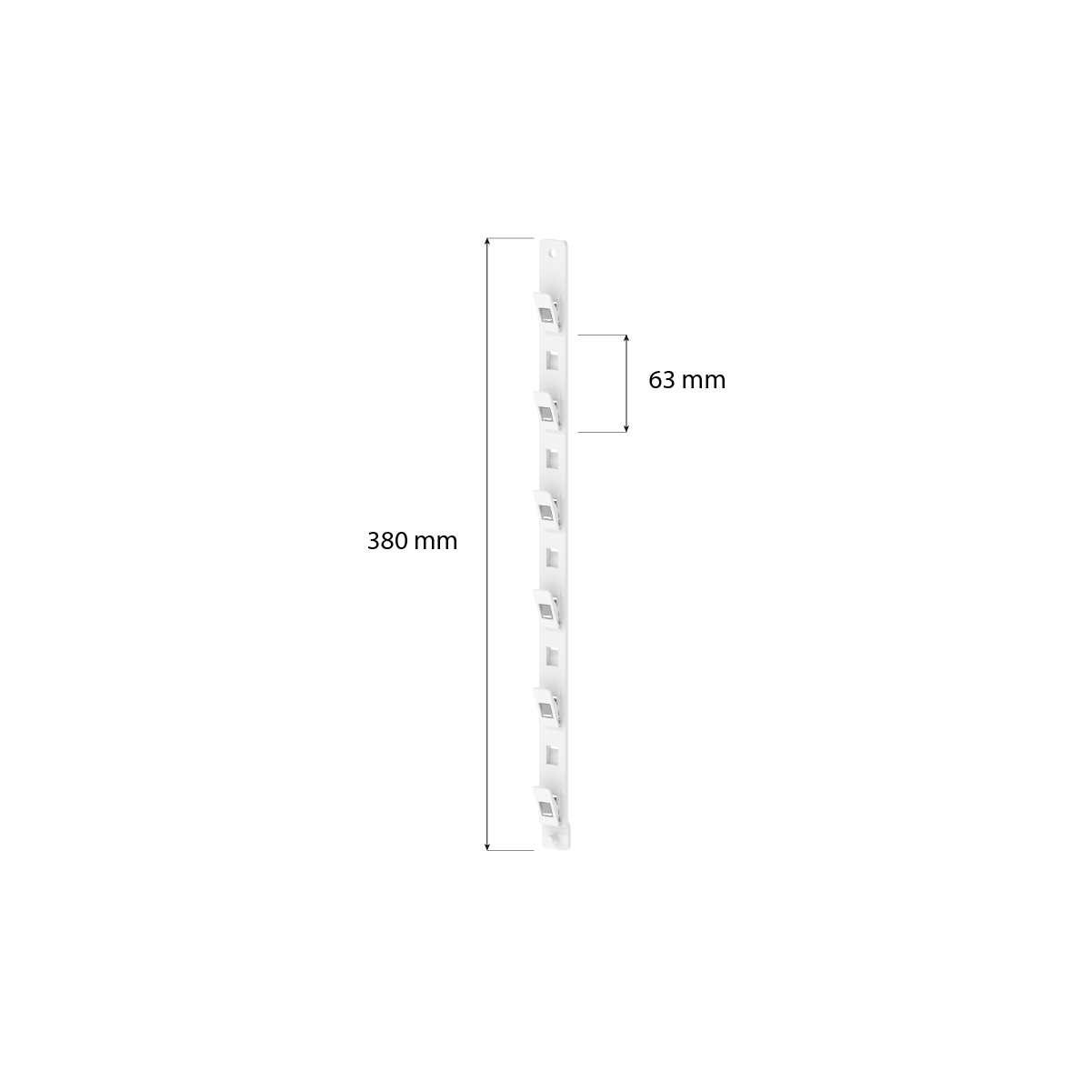 Лента подвесная пластиковая CLIP STRIP-W-08, 6 прищепок