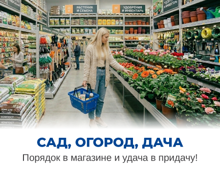 Сад, огород, дача: порядок в магазине и удача в придачу!
