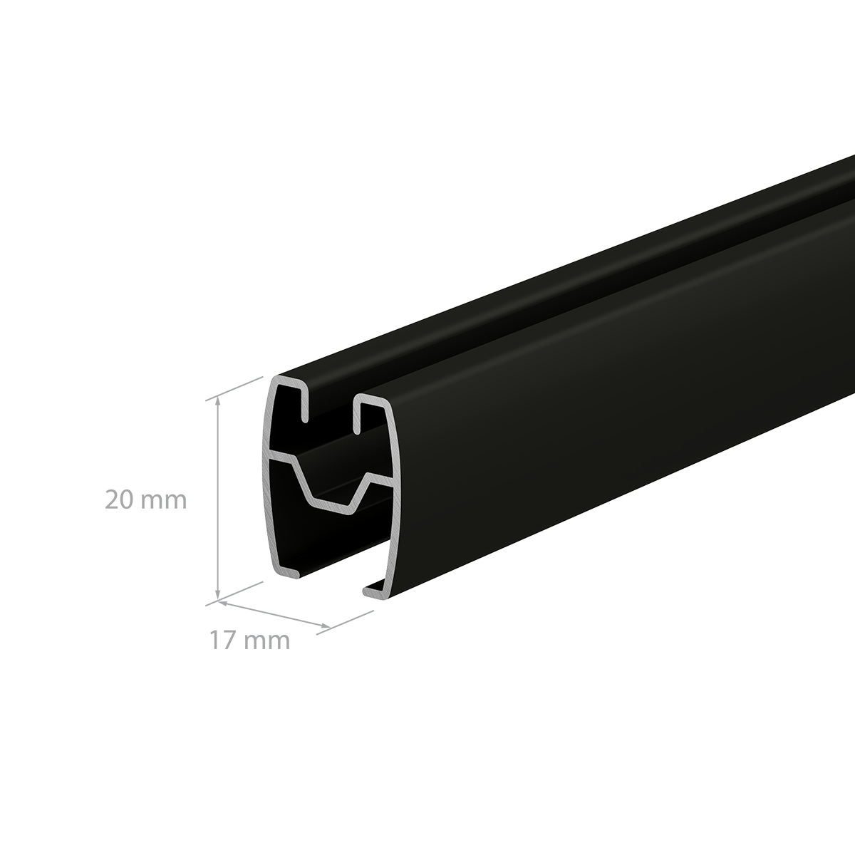 Профиль алюминиевый подвесной ECOTRACK-2000, черный