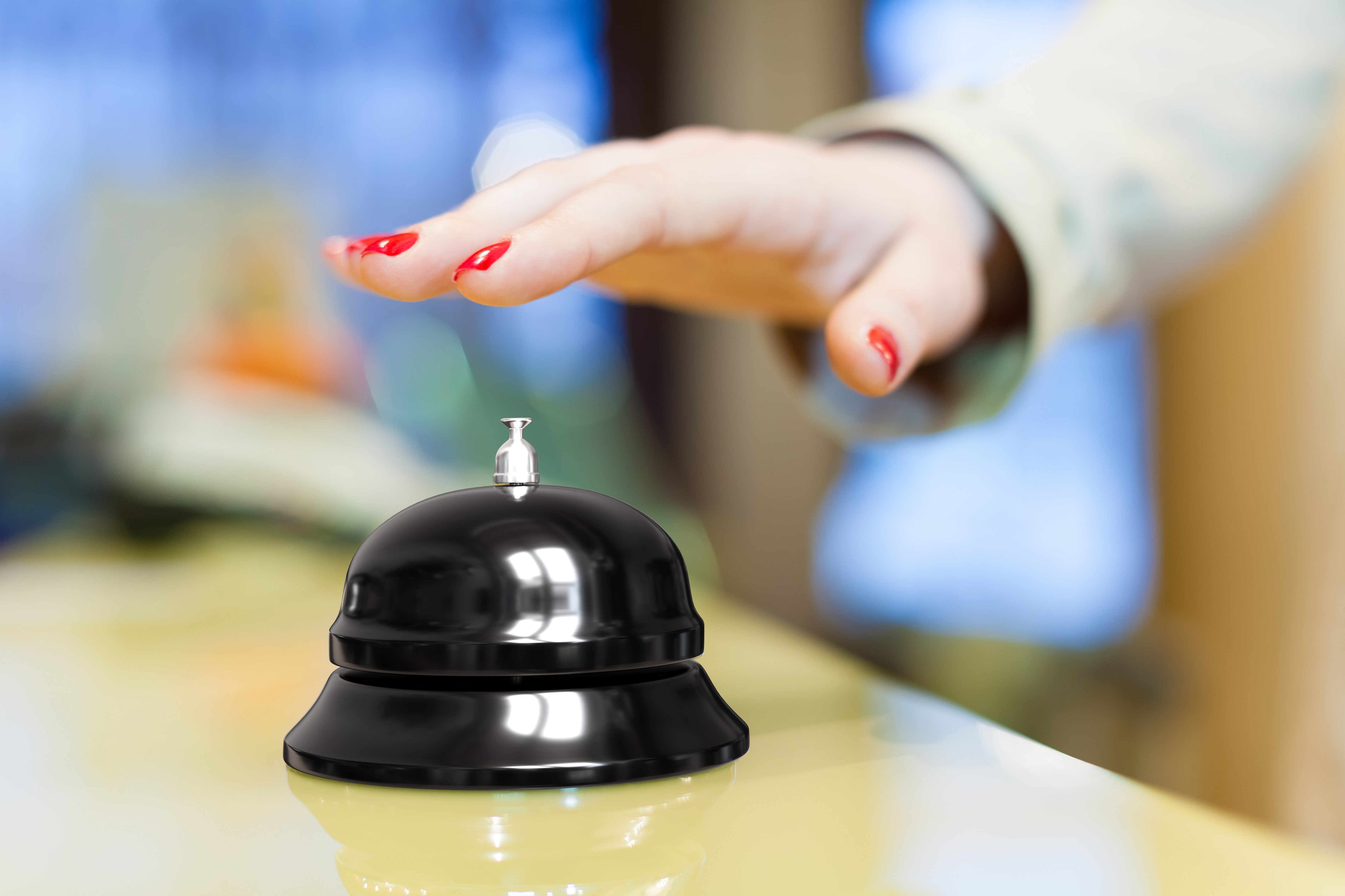 Звонок барный черный, диаметр 85 мм.