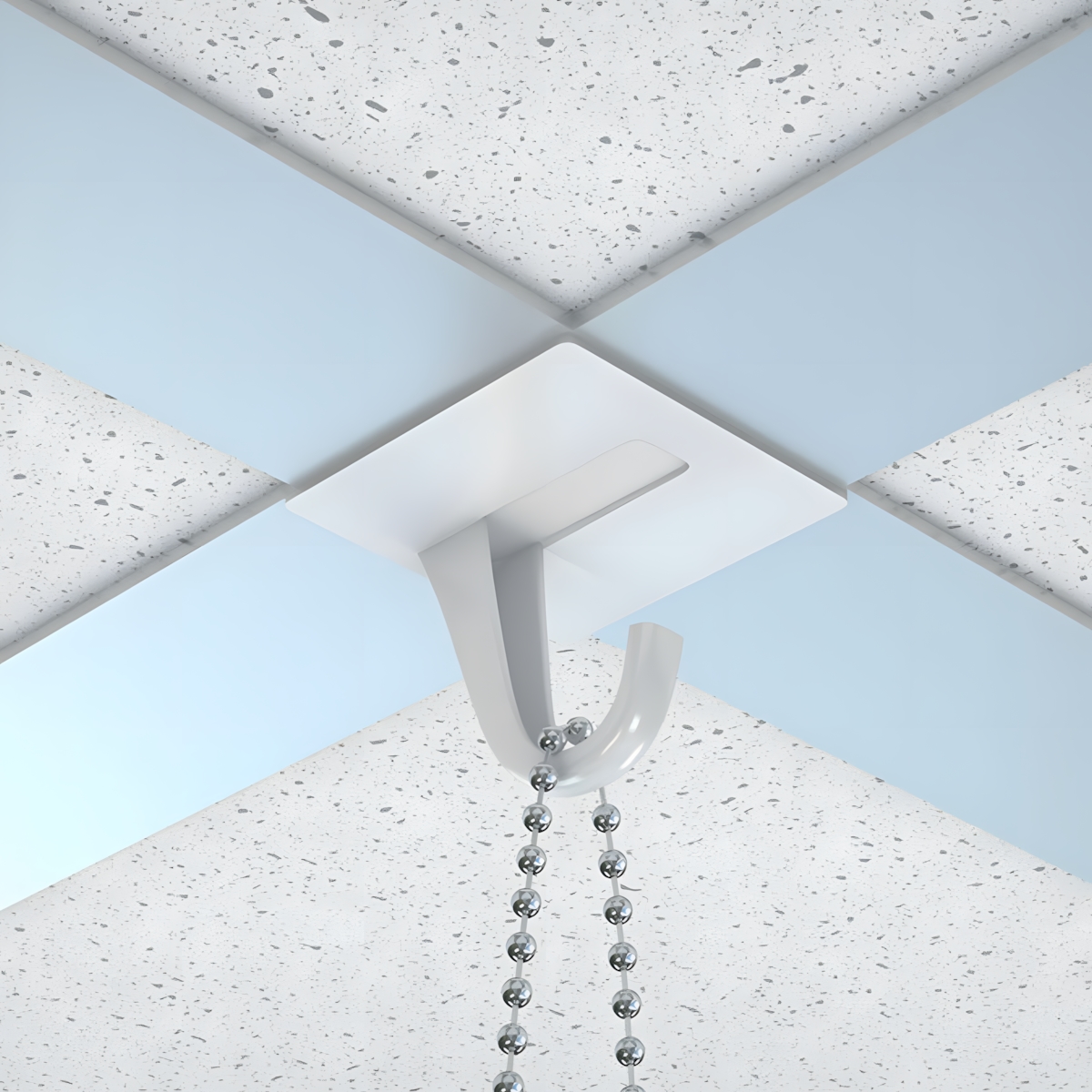 Крючок J-HOOK самоклеящийся на плоском основании 25х25 (100 шт. в упаковке)