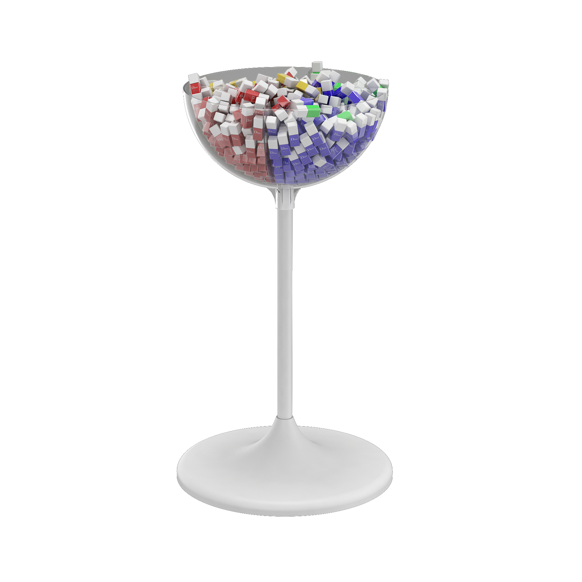 Дисплей UNIBOWL 17 л, цвет белый c комплектом разделителей