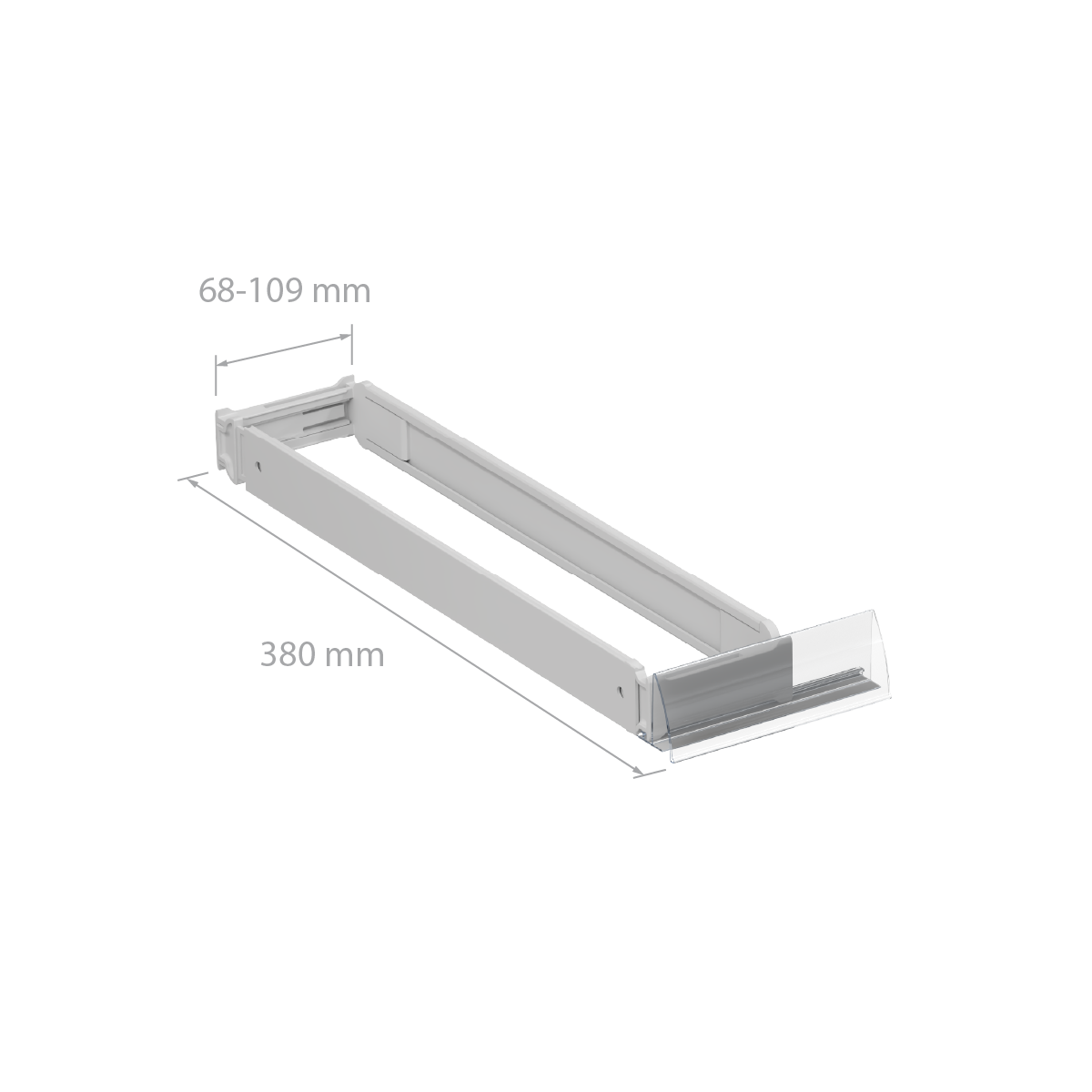 Рамка раздвижная EASYFACE 380 мм, цвет серый