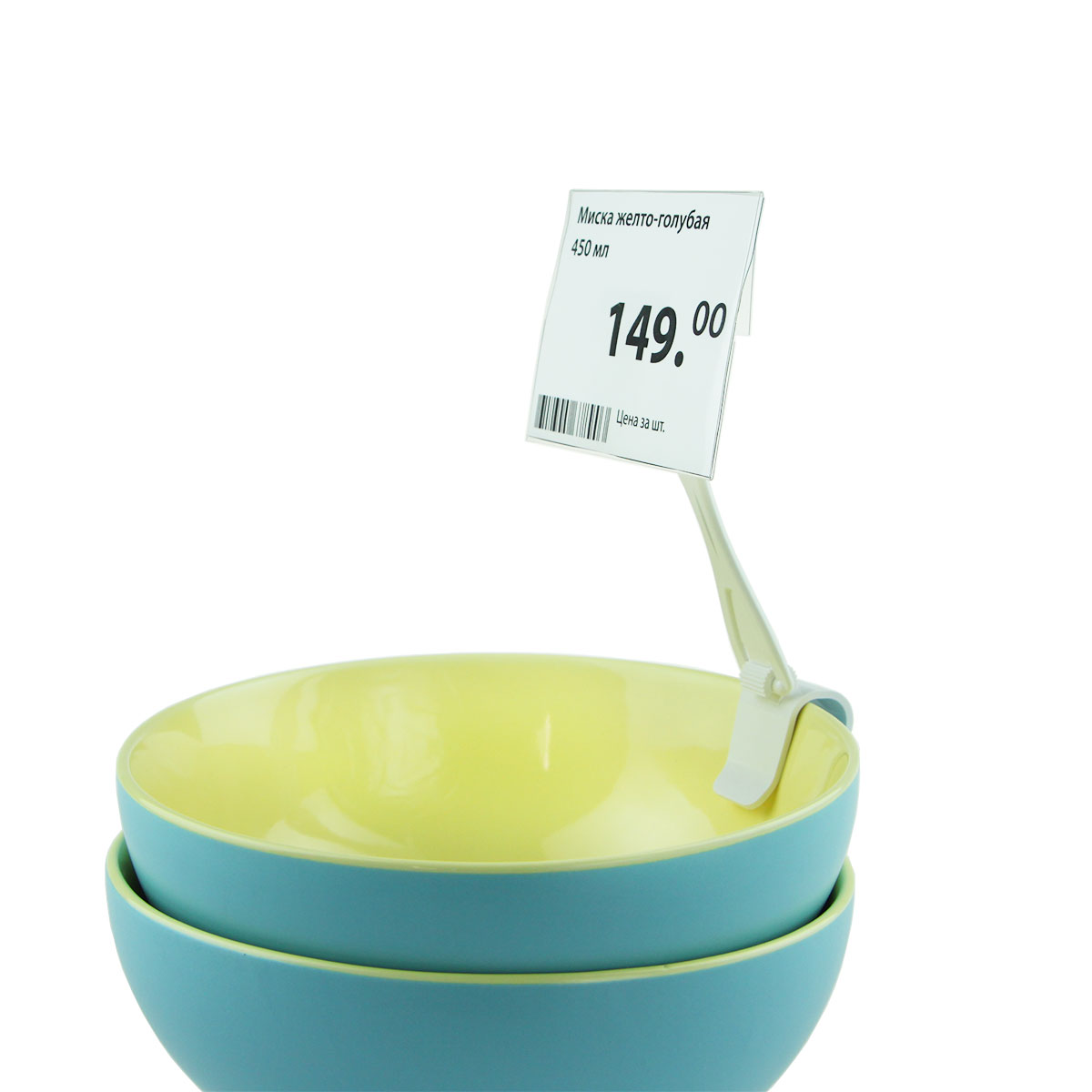 Ценникодержатель ДЕЛИ на край посуды DELI-SIDE-SET90, цвет белый