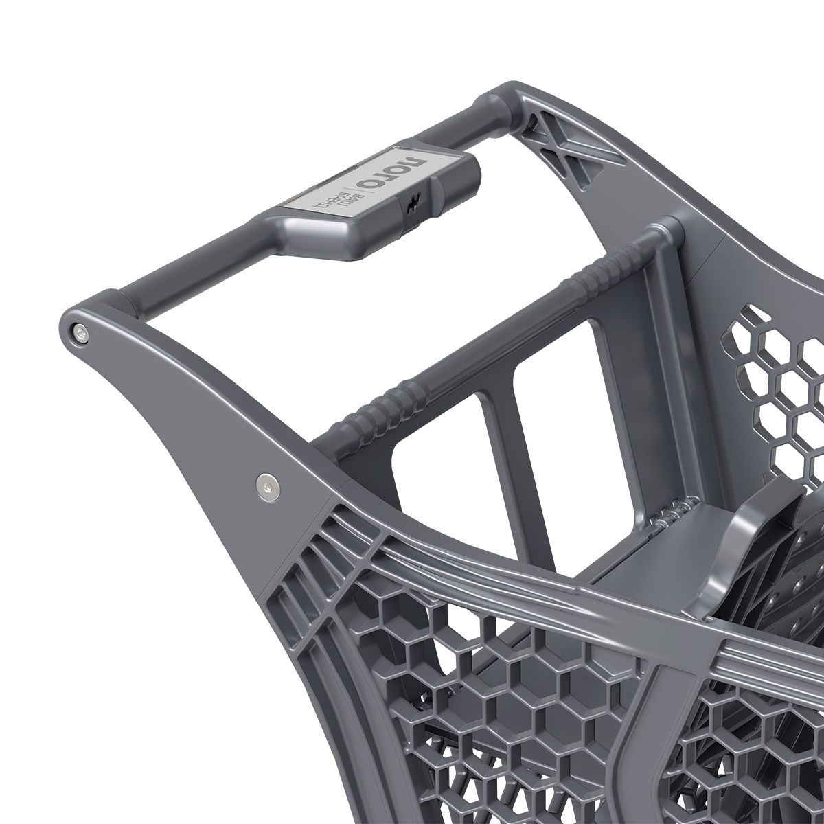 Пластиковая покупательская тележка DRIFT, 180 литров, серая, c серым д\с