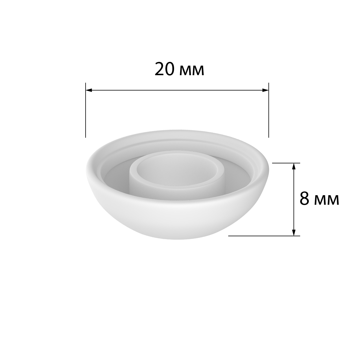 Замок для универсальной заклепки SNAP-LOCK-R 20 мм, цвет белый