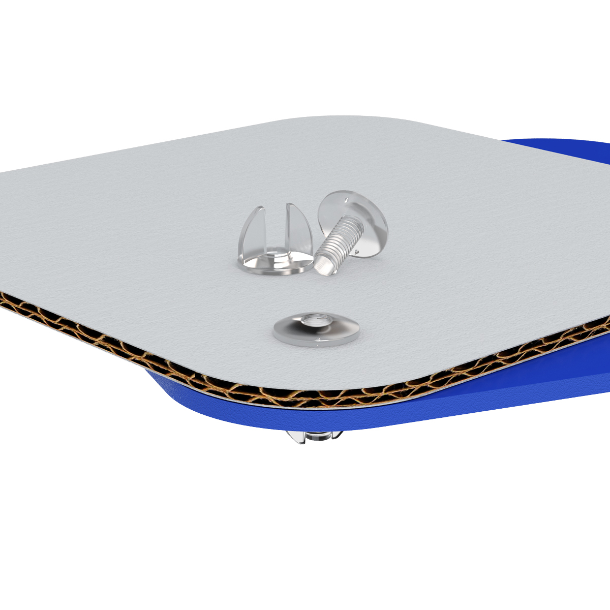 Винт и гайка пластиковый с ушками VIKING SCREW S-12, цвет прозрачный