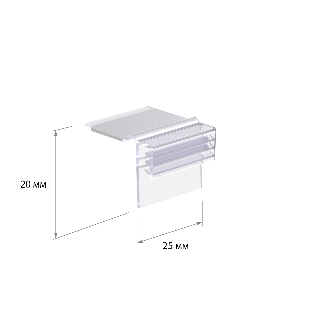 Захват гибкий прямой самоклеящийся SGFD-FLEX-25