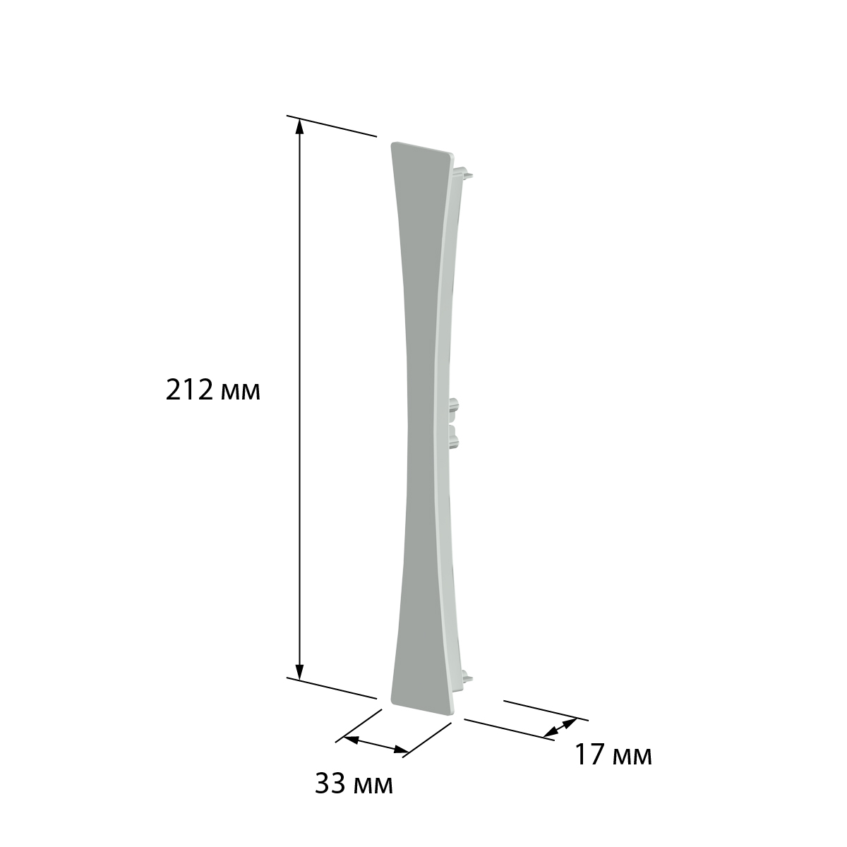 Заглушка PRICEBOARD END A5, цвет серый
