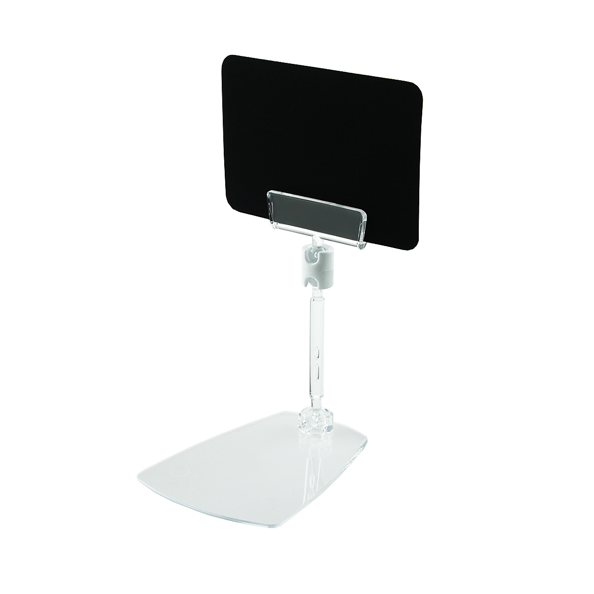 Ценникодержатель шарнирный на подставке FOT-CLIP ножка 50мм, цвет прозрачный
