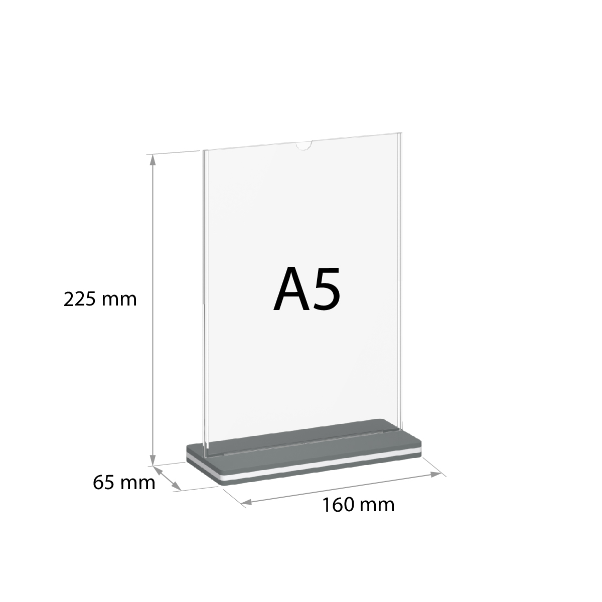 Менюхолдер SIGNHOLDER T-stand A5, цвет основания серый