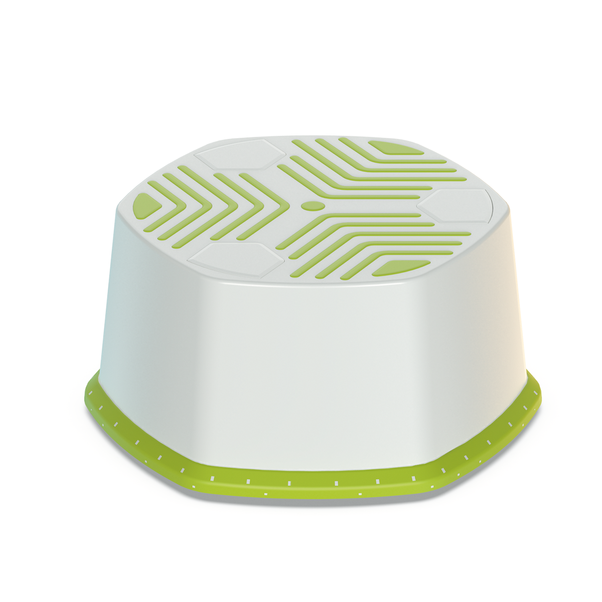 Табурет-стремянка STEPP MINI, цвет серый с зелеными вставками