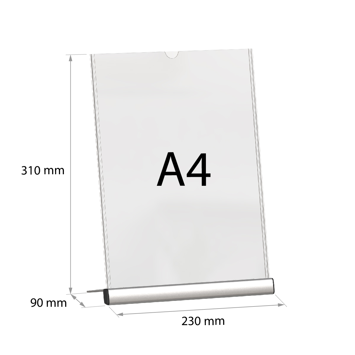 Менюхолдер SIGNHOLDER ALU-stand A4, цвет основания серый