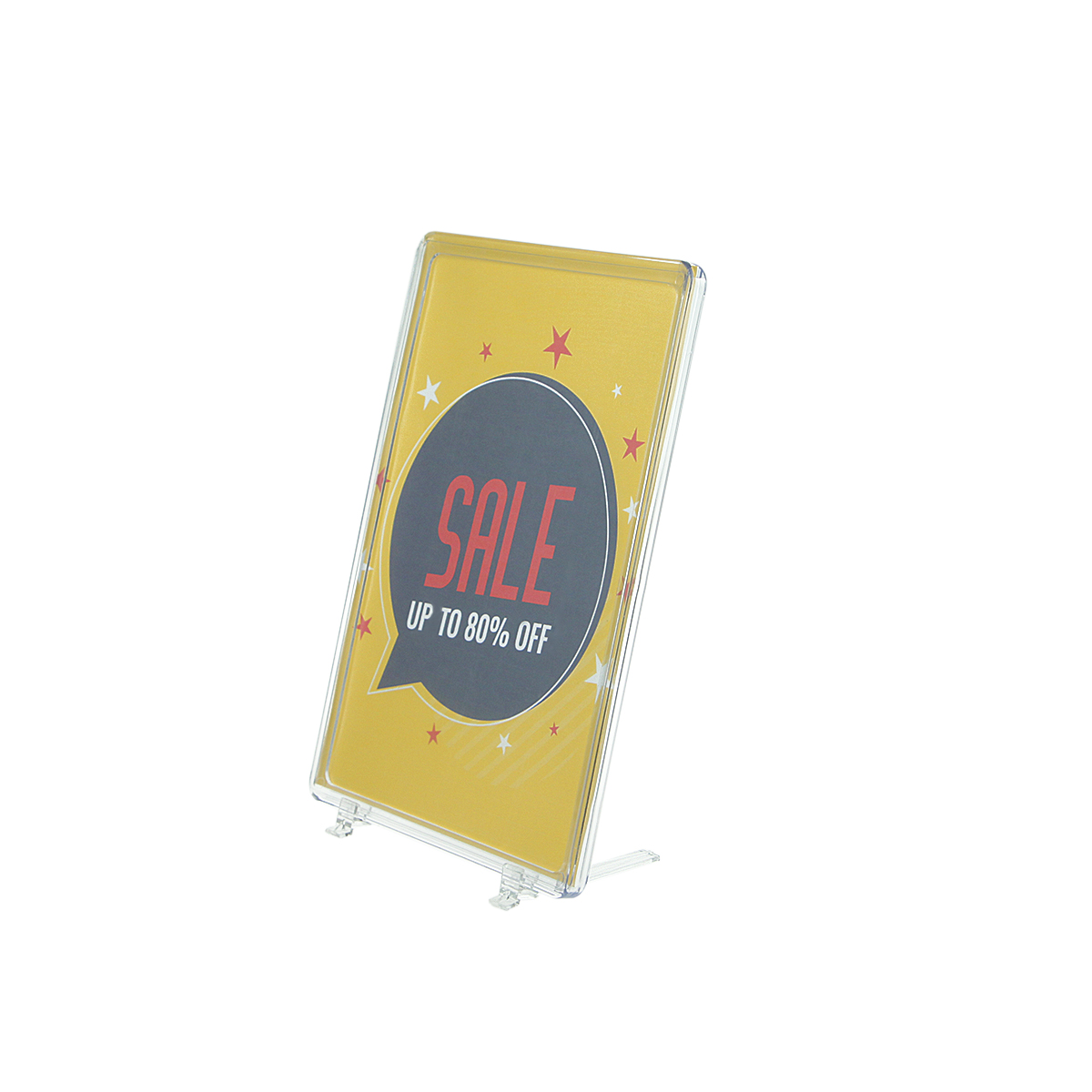 Стойка на подставках BASE-75 с рамкой PF-A4, цвет прозрачный