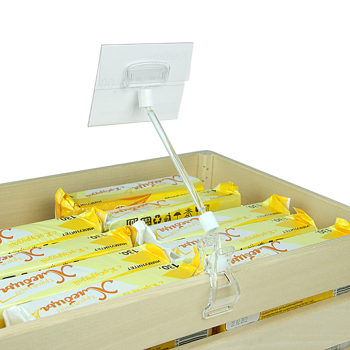 Ценникодержатель из ПЭТ DELI-PRICER 80х60 горизонтальный