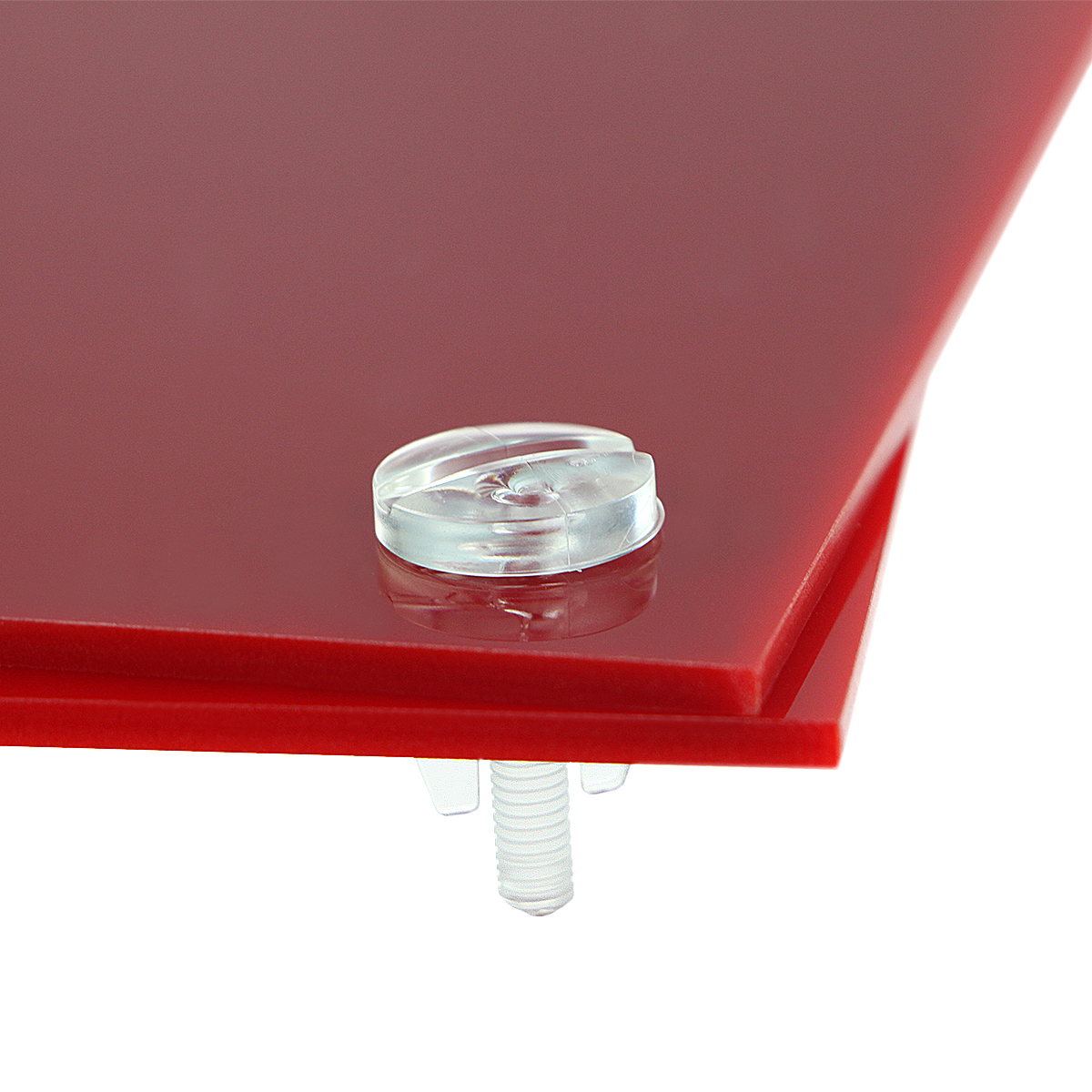 Винт нажимной с гайкой CLICK SCREW-25 длина 25 мм, цвет прозрачный  (20 шт. в упаковке)