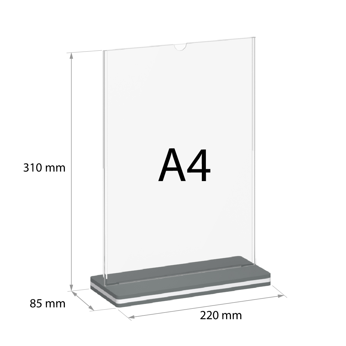 Менюхолдер SIGNHOLDER T-stand A4, цвет основания серый