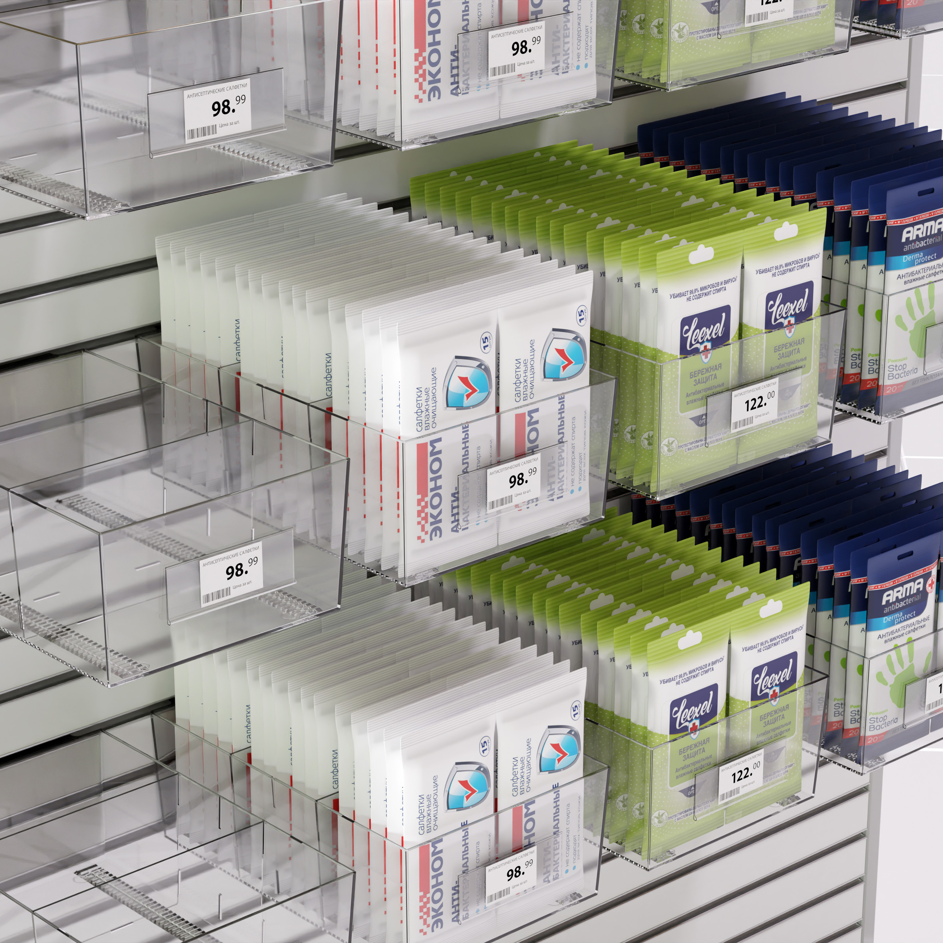 Накопитель с разделителями MIDIBOX-EP с креплением в эконом-панель