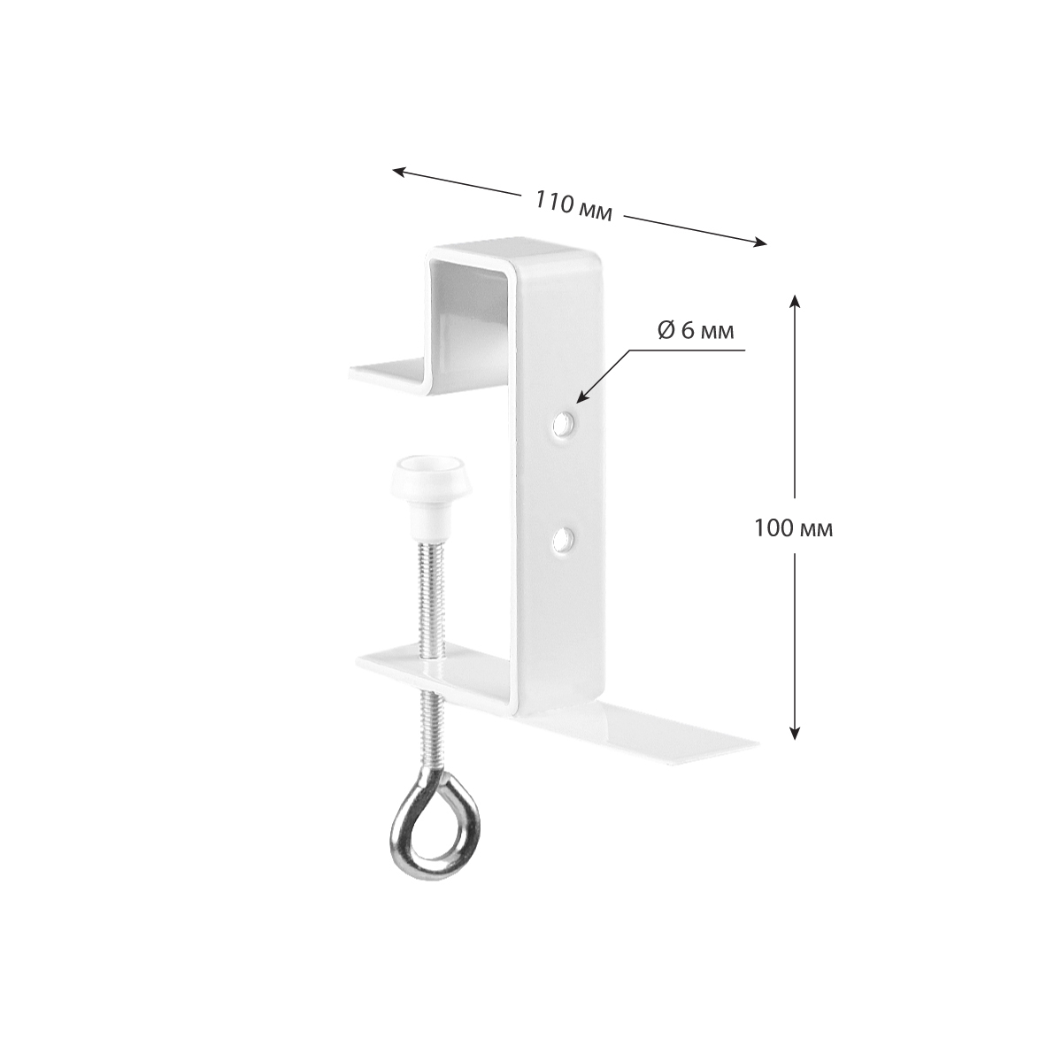 Струбцина CLAMP HOLDER-H-L с горизонтальным держателем и отгибом