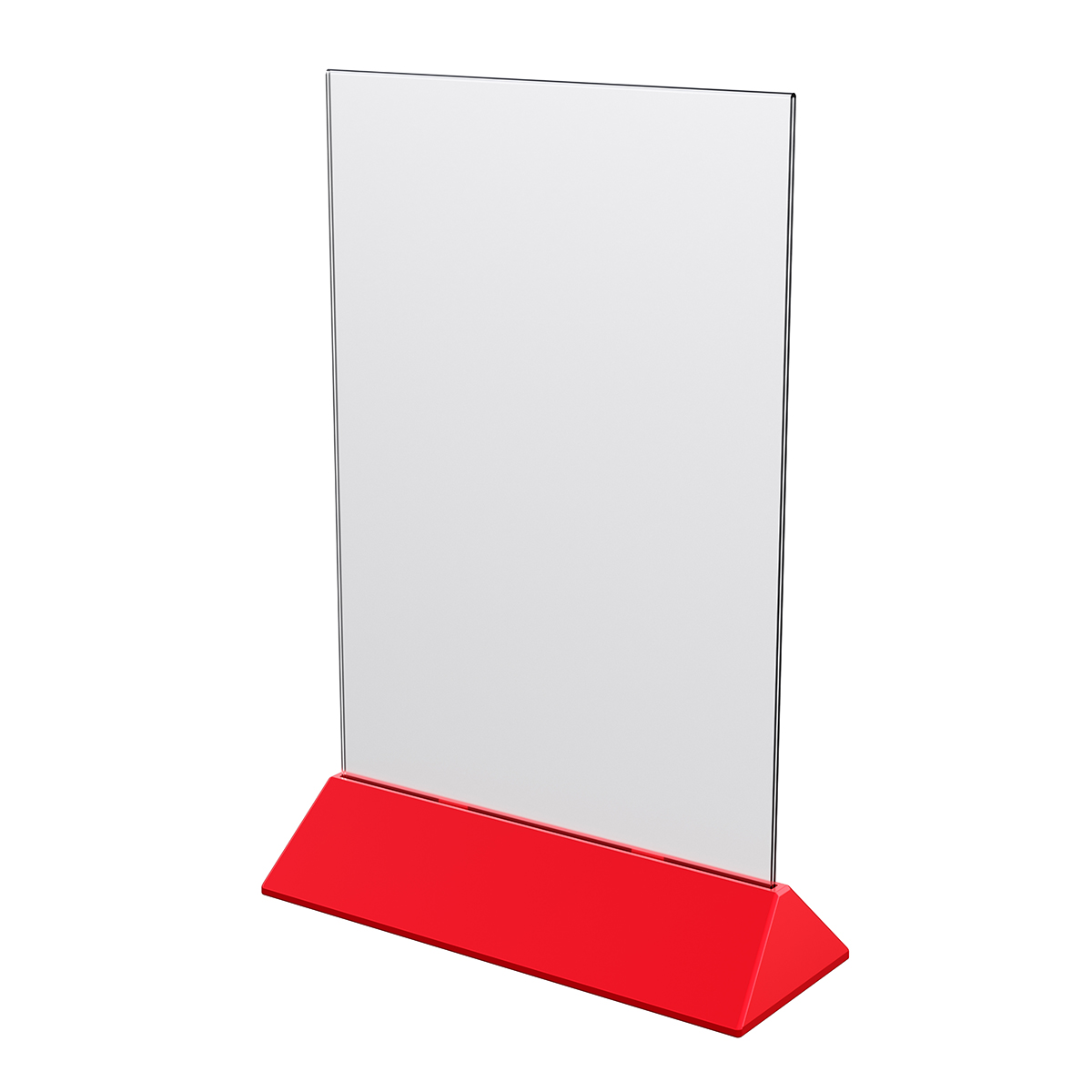 Подставка под меню с акриловым карманом COLOR MENU HOLDER А4, цвет основания красный (10 шт. в упаковке)