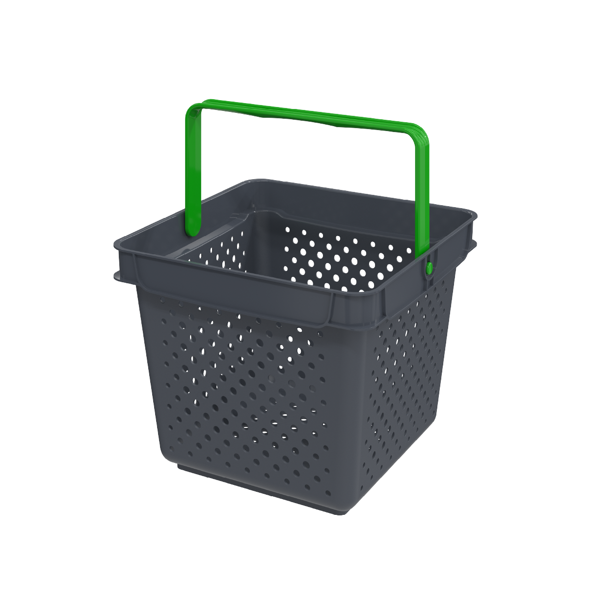 Корзина пластиковая QUADRO, 10 литров, цвет серый