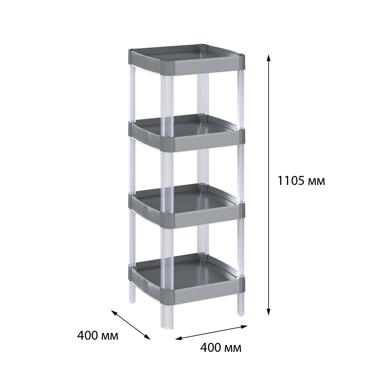 Дисплей пластиковый UNIFLEX 400х400 мм, цвет серый