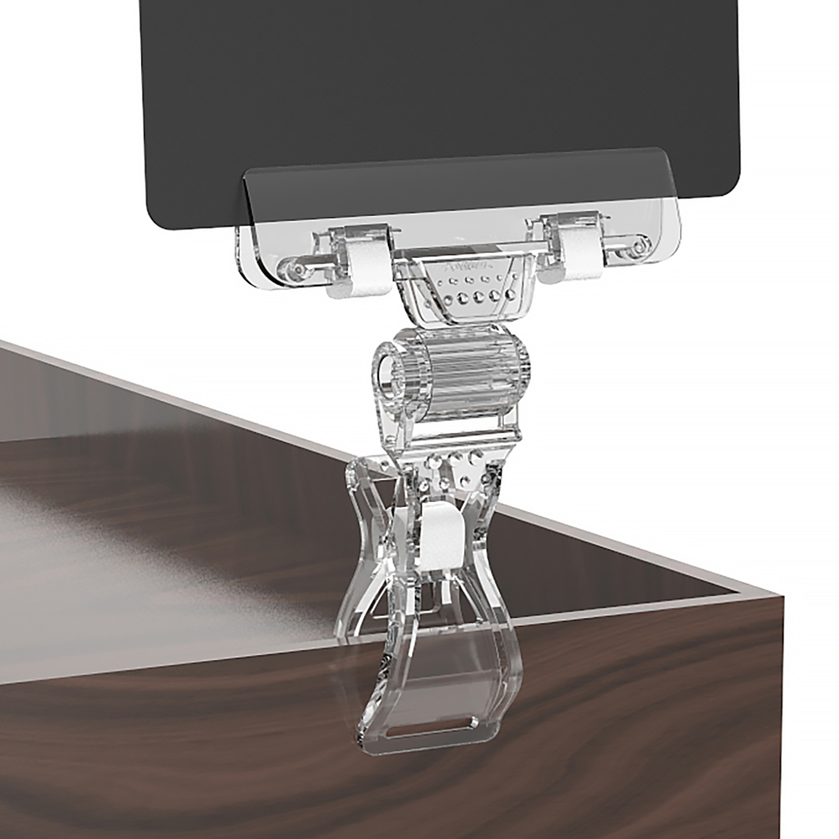 Ценникодержатель на прищепке с широким зажимом FX-GRIP, цвет прозрачный