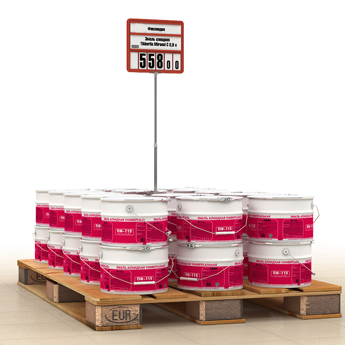 Кассета цен VISTA A5, красная